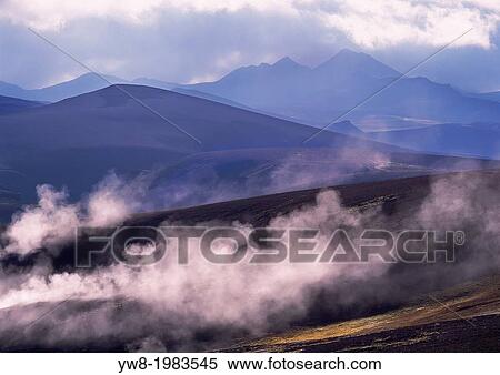 Stock Photography - Steam, Geothermal areas, Iceland.. Fotosearch