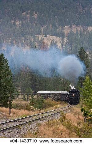 Steam train of the Kettle Valley Steam Railway, Summerland, British Columbia, Canada View Large Photo Image Stock Image - Steam train of the Kettle Valley Steam Railway, Summerland, British Columbia, Canada. Fotosearch