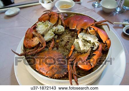 Steamed glutinous rice with crabs, Taiwan. View Large Photo Image Stock Image - Steamed glutinous rice with crabs, Taiwan.. Fotosearch