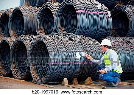 Steel wire rolls, Siderurgical products, Port warehouse, Pasajes Port, Gipuzkoa, Basque Country, Spain. View Large Photo Image Stock Photograph - Steel wire rolls, Siderurgical products, Port warehouse, Pasajes Port, Gipuzkoa, Basque Country, Spain.. Fotosearch