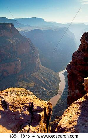 Picture - Steep rugged cliffs above the Colorado River at Toroweap, Grand Canyon National Park, Arizona. Fotosearch