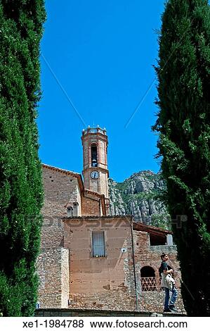 Steeple of the church of Sant Corneli, Collbato, Catalonia, Spain View Large Photo Image Stock Photo - Steeple of the church of Sant Corneli, Collbato, Catalonia, Spain. Fotosearch
