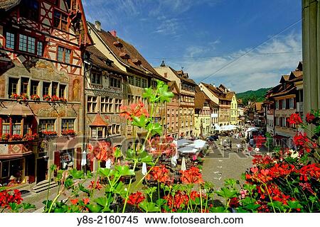 Stein am Rhein, Canton Schaffhausen, Swiitzerland. View Large Photo Image Stock Photography - Stein am Rhein, Canton Schaffhausen, Swiitzerland.. Fotosearch