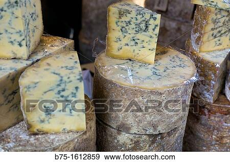 Stilton, cheese in a cheeseshop, England View Large Photo Image Stock Photo - Stilton, cheese in a cheeseshop, England. Fotosearch