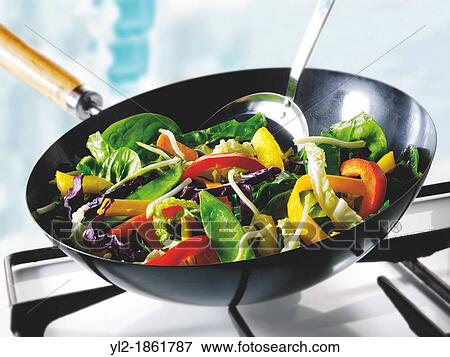 Stirfry cooking, View Large Photo Image Stock Photo - Stirfry cooking,. Fotosearch