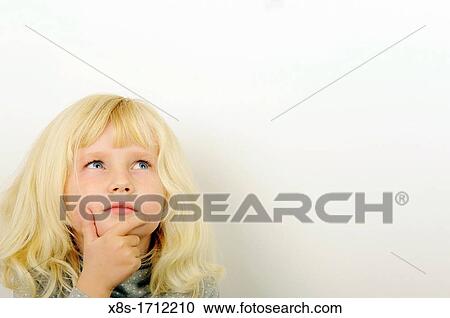 Stock Image - Stock Photo of child thinking. Fotosearch