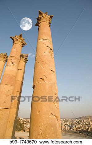 STONE COLUMNS ROMAN TEMPLE OF ARTEMIS RUINS JERASH JORDAN View Large Photo Image Stock Image - STONE COLUMNS ROMAN TEMPLE OF ARTEMIS RUINS JERASH JORDAN. Fotosearch