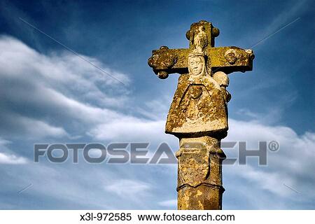 Stone cross of Ujue View Large Photo Image Stock Photography - Stone cross of Ujue. Fotosearch