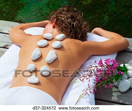 Stock Image - Stone therapy. Fotosearch
