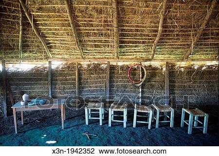 Stone wares inside a traditional South American thatched hut in a pasture on a farm east of Temuco in Chile. View Large Photo Image Stock Image - Stone wares inside a traditional South American thatched hut in a pasture on a farm east of Temuco in Chile.. Fotosearch