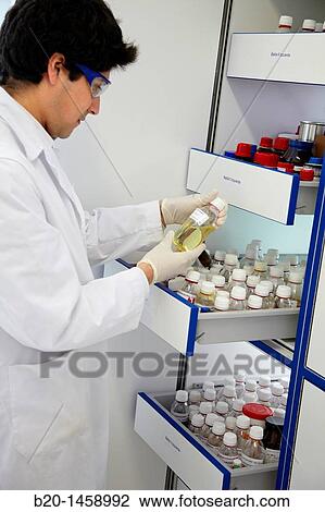 Storage of reagents, synthesis lab, research laboratory, IkerChem research lab, design and synthesis of new chemical entities with therapeutic applications in oncology, discovery and development of novel drugs for the treatment of cancer View Large Photo Image Stock Image - Storage of reagents, synthesis lab, research laboratory, IkerChem research lab, design and synthesis of new chemical entities with therapeutic applications in oncology, discovery and development of novel drugs for the treatment of cancer. Fotosearch