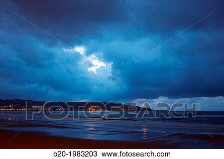 Storm. Beach of Hendaye, Pyrenees Atlantiques, Aquitaine, France. View Large Photo Image Stock Image - Storm. Beach of Hendaye, Pyrenees Atlantiques, Aquitaine, France.. Fotosearch