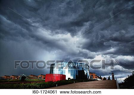 Stock Image - Storm in ALcorc? n, CREA, San Jos? de Valderas, Alcorc? n, Comunidad de Madrid, Spain. Fotosearch