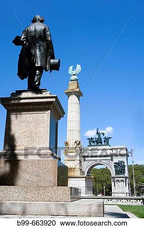 Stranahan statue in Grand Army Plaza, Brooklyn, New York, USA View Large Photo Image Stock Image - Stranahan statue in Grand Army Plaza, Brooklyn, New York, USA. Fotosearch