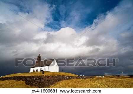 Strandarkirkja South Iceland coast Iceland View Large Photo Image Stock Image - Strandarkirkja South Iceland coast Iceland. Fotosearch