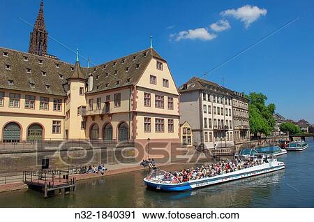Strasbourg, Excursion boat, UNESCO world heritage site, Alsace, Bas Rhin, France, Europe. View Large Photo Image Stock Image - Strasbourg, Excursion boat, UNESCO world heritage site, Alsace, Bas Rhin, France, Europe.. Fotosearch