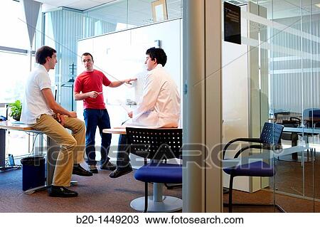 Stock Image - Strategic planning, meeting room, smart systems for transportation and engineering, Vicomtech-IK4 Visual Interaction and Communication Technologies Centre. Fotosearch