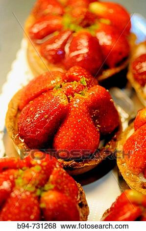 Strawberry cakes View Large Photo Image Stock Photo - Strawberry cakes. Fotosearch