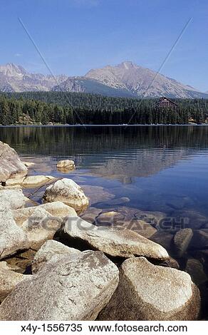 Stock Photography - Strbske pleso - the most famous tarn in the High Tatras mountains, Slovakia. Fotosearch