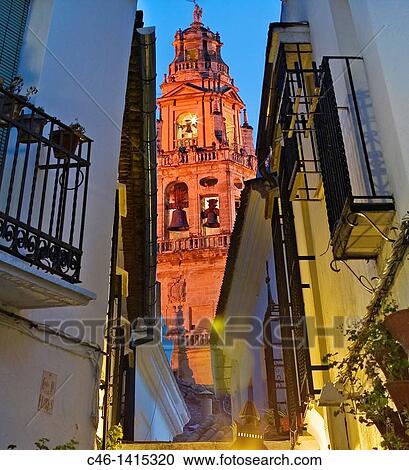 Street and Minaret tower of the Great Mosque, C? rdoba Andalusia, Spain View Large Photo Image Stock Image - Street and Minaret tower of the Great Mosque, C? rdoba Andalusia, Spain. Fotosearch