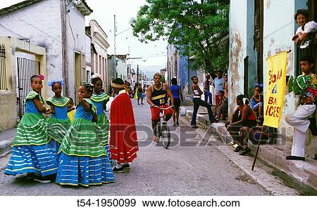 Street Carnival in Santiago de Cuba View Large Photo Image Stock Photo - Street Carnival in Santiago de Cuba. Fotosearch