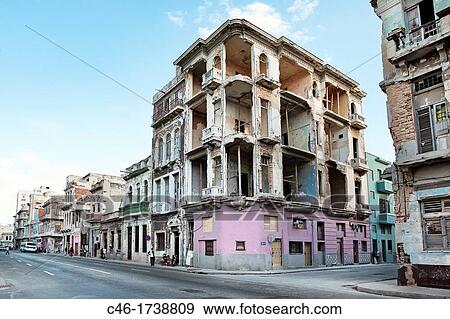 Street, Centro Havana, La Havana, Cuba. View Large Photo Image Stock Photo - Street, Centro Havana, La Havana, Cuba.. Fotosearch