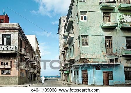 Street, Centro Havana, La Havana, Cuba. View Large Photo Image Stock Photo - Street, Centro Havana, La Havana, Cuba.. Fotosearch