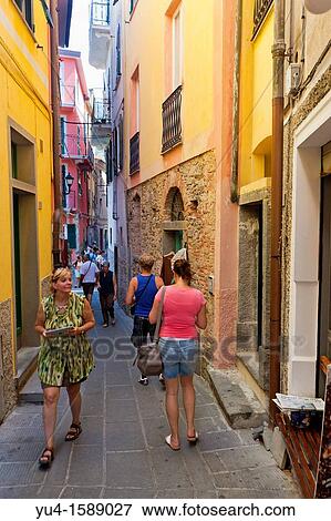 Street, Corniglia, Cinque Terre National Park, Province of La Spezia, Liguria, Northern Italy, Europe View Large Photo Image Stock Photo - Street, Corniglia, Cinque Terre National Park, Province of La Spezia, Liguria, Northern Italy, Europe. Fotosearch