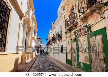 Street in old town, Pueblo bianco, Andalusia, Spain. View Large Photo Image Stock Image - Street in old town, Pueblo bianco, Andalusia, Spain.. Fotosearch