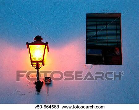 Street lamp in a street at night. Conil de la Frontera. CBdiz province. Andaluc? a. Spain. View Large Photo Image Stock Photo - Street lamp in a street at night. Conil de la Frontera. CBdiz province. Andaluc? a. Spain.. Fotosearch