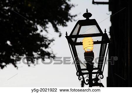 street lamp with energy saving bulb in rome italy. View Large Photo Image Stock Image - street lamp with energy saving bulb in rome italy.. Fotosearch