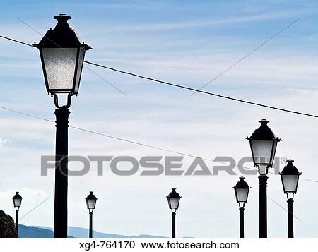 Street lamps, San Vicente de Labuerda. Huesca province, Aragon, Spain View Large Photo Image Stock Image - Street lamps, San Vicente de Labuerda. Huesca province, Aragon, Spain. Fotosearch
