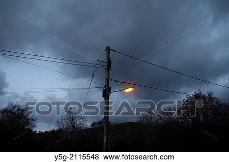 street light at night in wales great britain uk View Large Photo Image Stock Photo - street light at night in wales great britain uk. Fotosearch