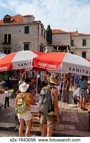 Street market, Dubrovnik, Dubrovnik-Neretva county, Croatia, Europe View Large Photo Image Stock Photograph - Street market, Dubrovnik, Dubrovnik-Neretva county, Croatia, Europe. Fotosearch
