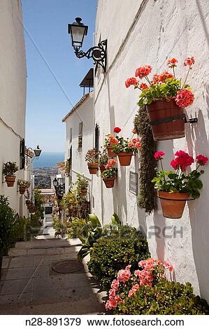 Street, Mijas, Pueblos Blancos (? white towns? ), Costa del Sol, Malaga province, Andalusia, Spain View Large Photo Image Stock Photo - Street, Mijas, Pueblos Blancos (? white towns? ), Costa del Sol, Malaga province, Andalusia, Spain. Fotosearch