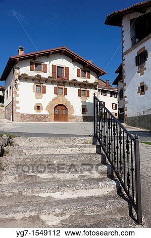 Street of Arraitz, Navarra, Spain View Large Photo Image Stock Image - Street of Arraitz, Navarra, Spain. Fotosearch
