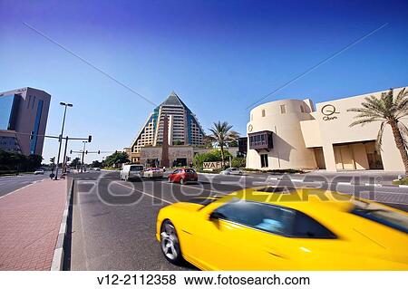 Street of Dubai city, Dubai, united Arab Emirates View Large Photo Image Stock Photo - Street of Dubai city, Dubai, united Arab Emirates. Fotosearch