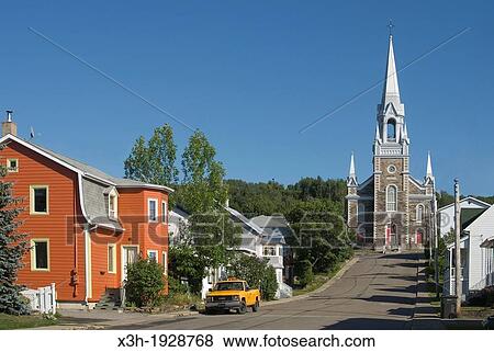 Stock Photo - street of Le Bic, Bas-Saint-Laurent region, Quebec province, Canada, North America. Fotosearch