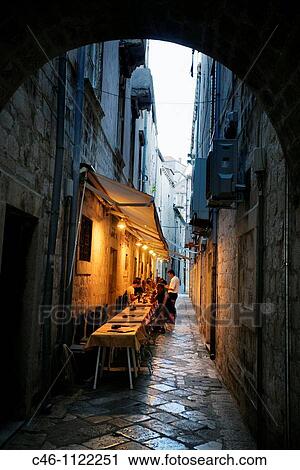 Street. Old medieval city. Dubrovnik. Dalmatian coast. Croatia. View Large Photo Image Stock Image - Street. Old medieval city. Dubrovnik. Dalmatian coast. Croatia.. Fotosearch