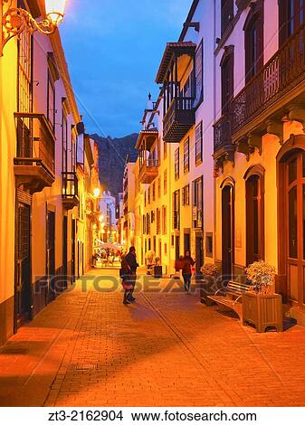 Street on the old town of Santa Cruz de La Palma, Canary Islands, Spain. View Large Photo Image Picture - Street on the old town of Santa Cruz de La Palma, Canary Islands, Spain.. Fotosearch