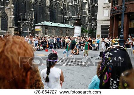 Street performance at Stephansdom, Vienna, Austria View Large Photo Image Stock Photo - Street performance at Stephansdom, Vienna, Austria. Fotosearch