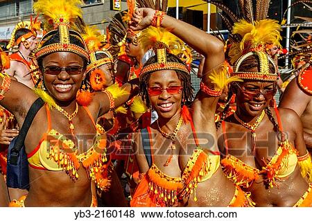 Street Procession During The Annual Carnival, Port of Spain, Trinidad. View Large Photo Image Stock Photo - Street Procession During The Annual Carnival, Port of Spain, Trinidad.. Fotosearch