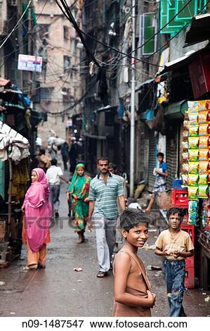 Stock Photo - Street scene, Calcutta, India. Fotosearch