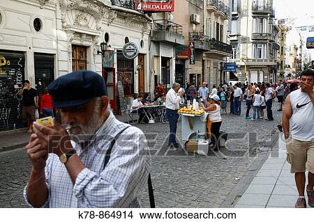 Street scene in San Telmo Buenos Aires, Argentina View Large Photo Image Picture - Street scene in San Telmo Buenos Aires, Argentina. Fotosearch