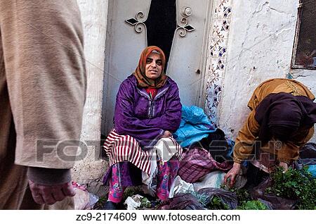 Street scene in the medina market area, Tetuan, Morocco. View Large Photo Image Stock Photo - Street scene in the medina market area, Tetuan, Morocco.. Fotosearch