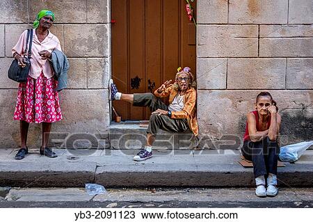 Street Scene, Old Havana, Havana, Cuba. View Large Photo Image Stock Image - Street Scene, Old Havana, Havana, Cuba.. Fotosearch