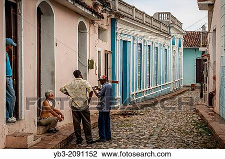 Street Scene, Sancti Spiritus, Cuba. View Large Photo Image Stock Image - Street Scene, Sancti Spiritus, Cuba.. Fotosearch
