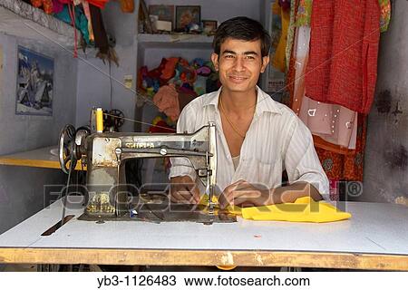 Street Tailor, Jodhpur The Blue City Rajasthan, India View Large Photo Image Stock Image - Street Tailor, Jodhpur The Blue City Rajasthan, India. Fotosearch