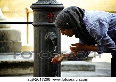 Stock Photograph - street tap florence italy.. Fotosearch