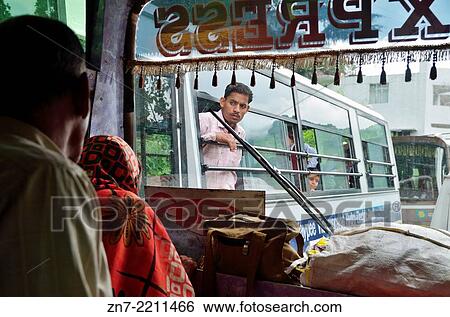 Stock Photograph - Street traffic in Joshimath, India.. Fotosearch